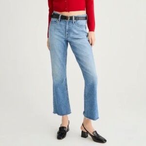 J. Crew 9" Demi Boot Crop Jean in Ruby Wash Sz 28